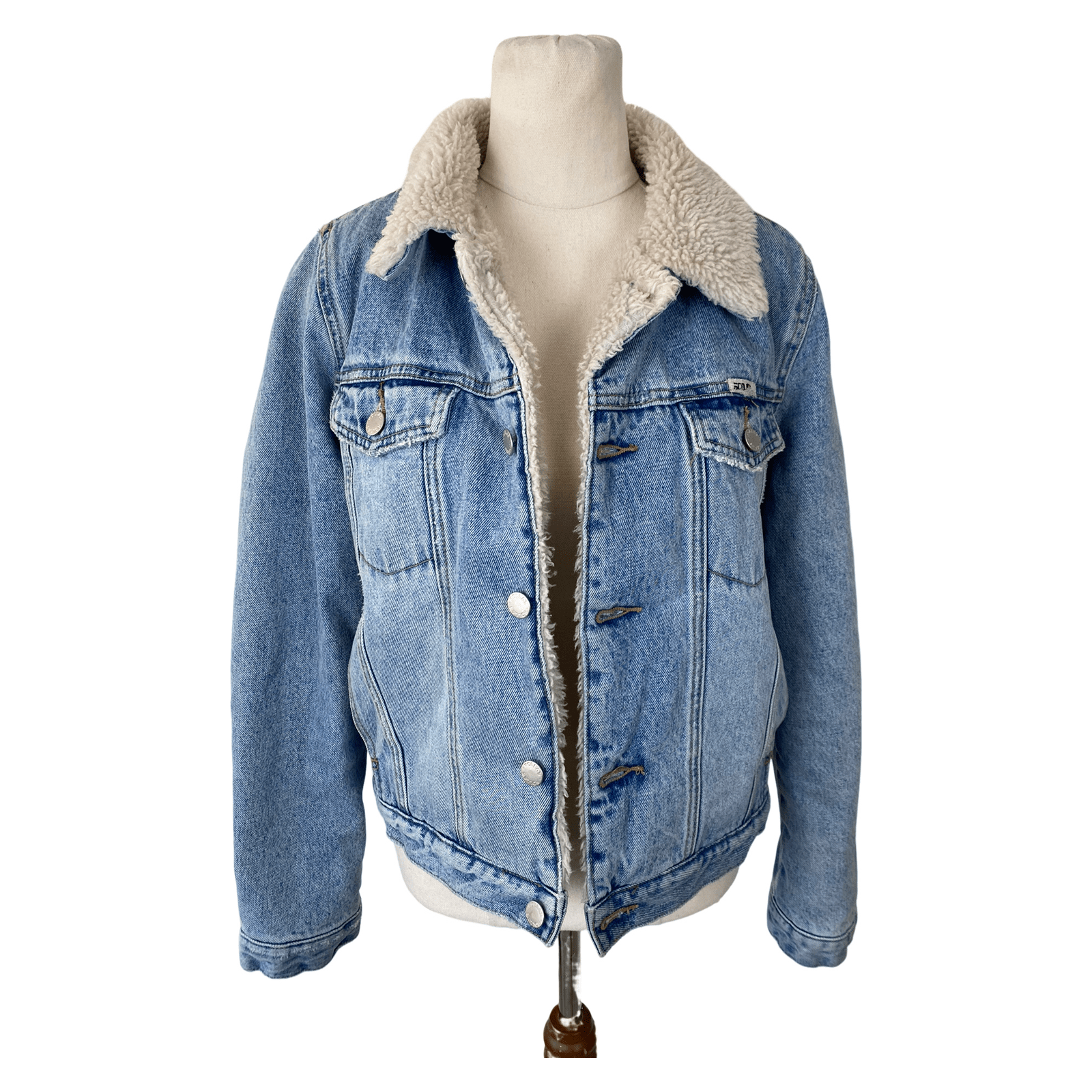 Topshop denim jacket sales with fur