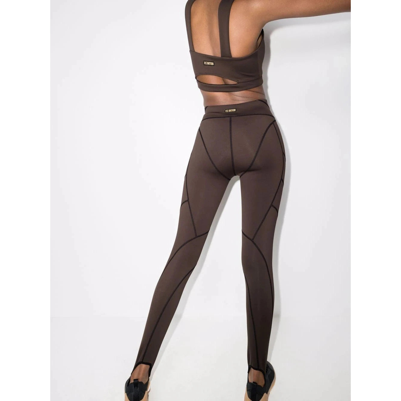 P.E. Nation Throwback high-waisted leggings | size 6-8