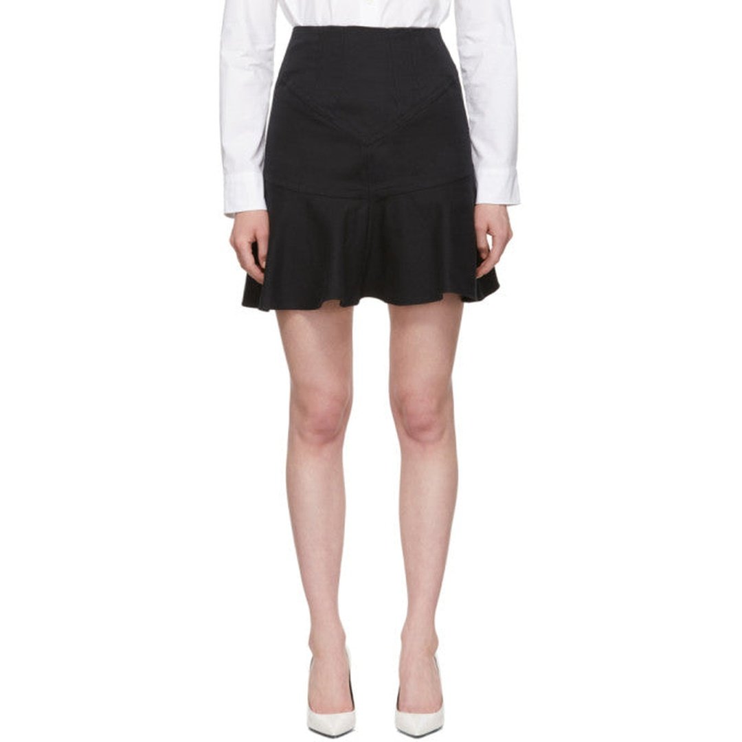 ISABEL MARANT Kelly Flutter Hem Cotton & Linen Skirt | size 4-6