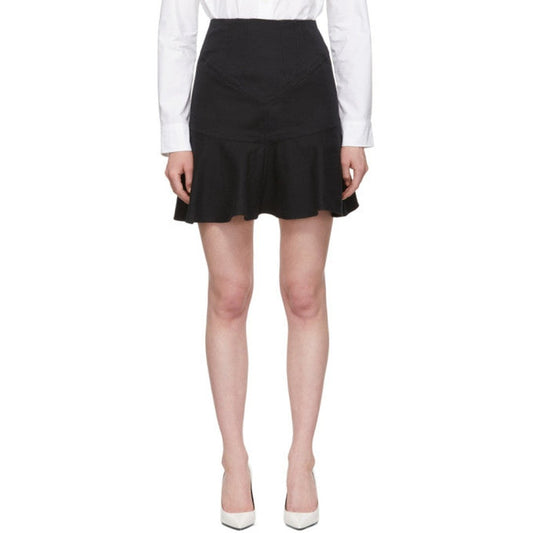 ISABEL MARANT Kelly Flutter Hem Cotton & Linen Skirt | size 4-6