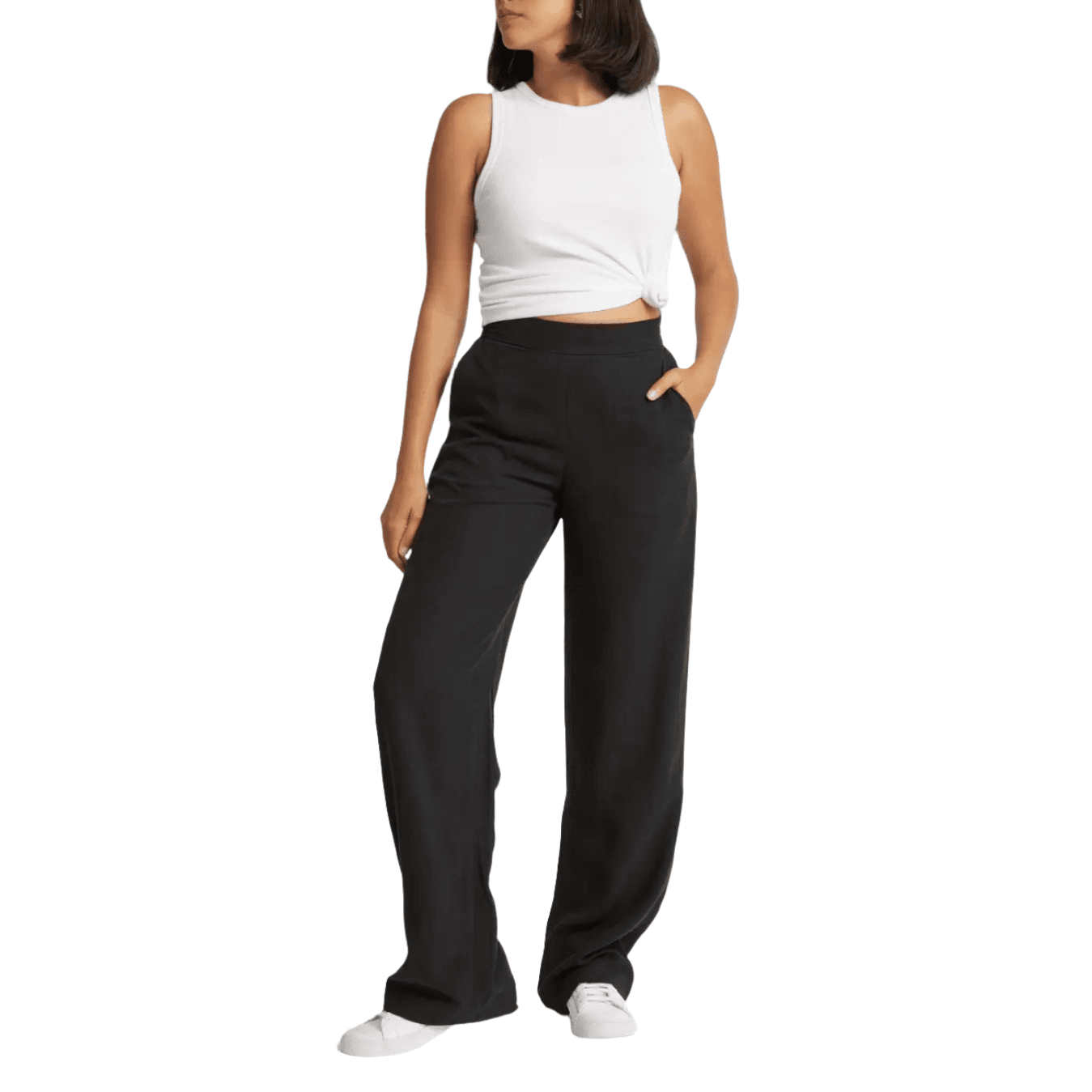 Max wide leg linen-blend straight leg pants | size 14 RRP $149