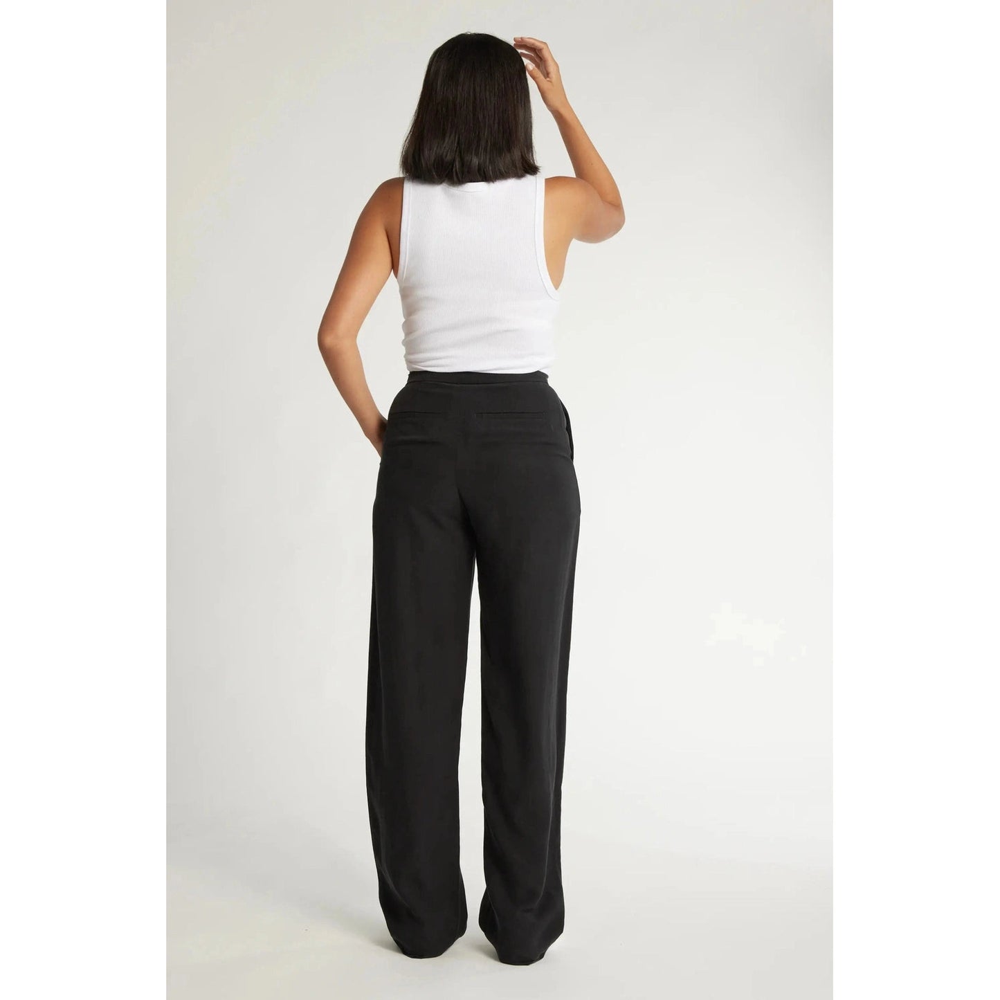 Max wide leg linen-blend straight leg pants | size 14 RRP $149