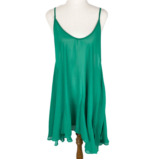 Moochi sheer green slip dress | size 10