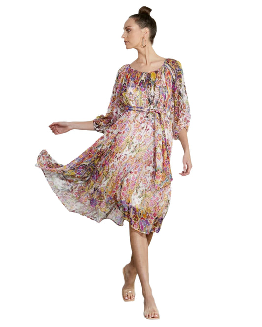 FATE+BECKER JOY IN REPETITION DRESS PAISLEY | size 8