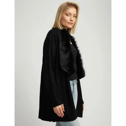 NEW with label - Urbran black fur cardigan | size 14