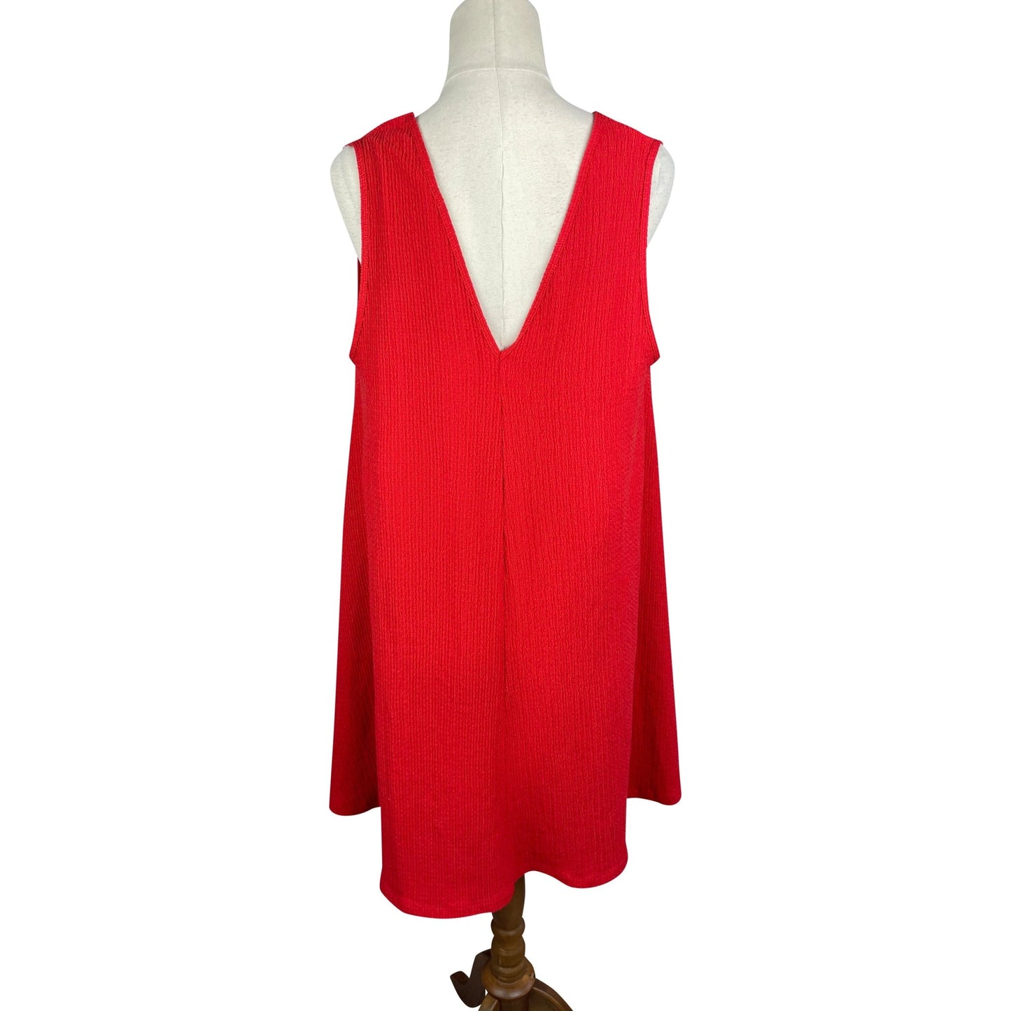 ASOS red V neck A line dress | size 10