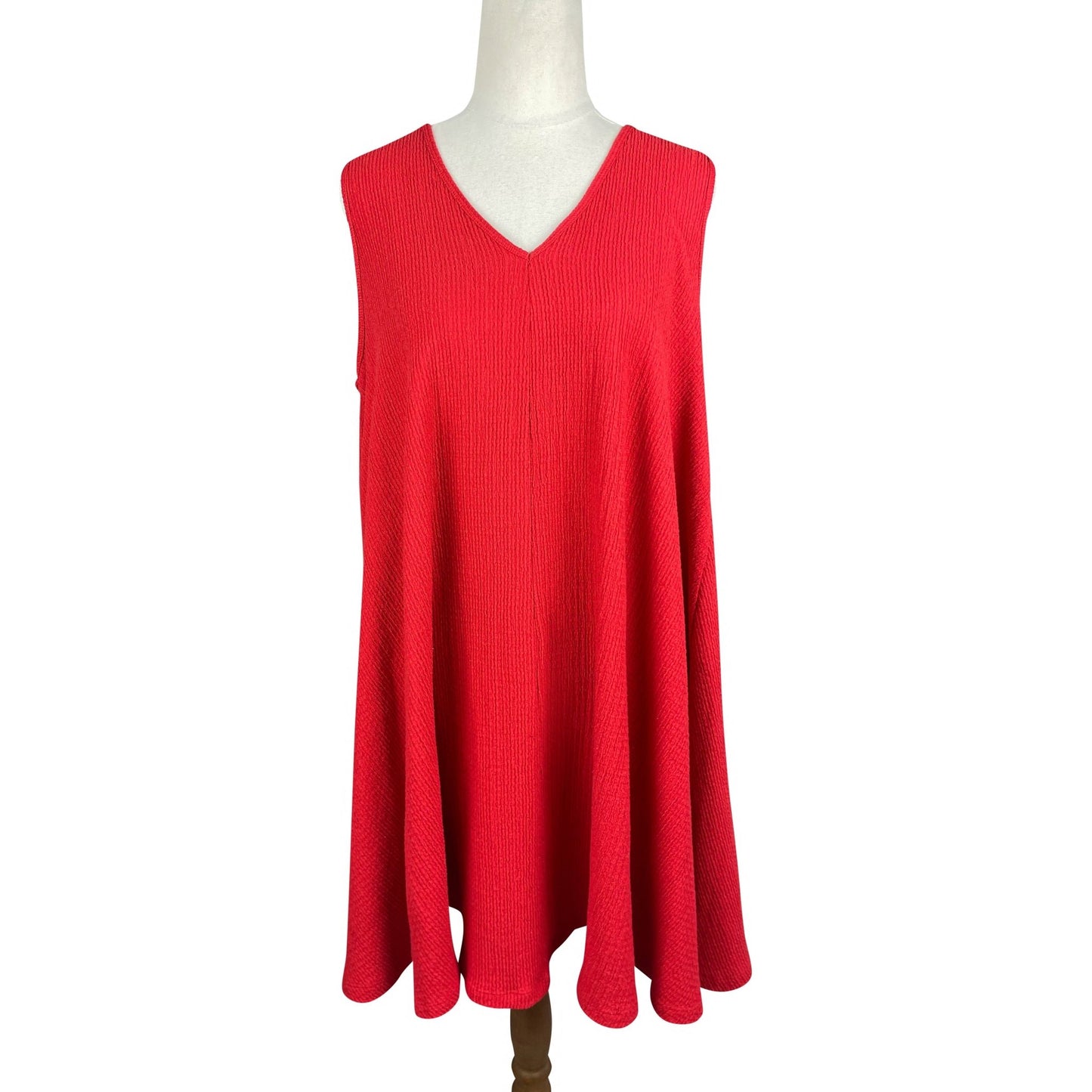 ASOS red V neck A line dress | size 10