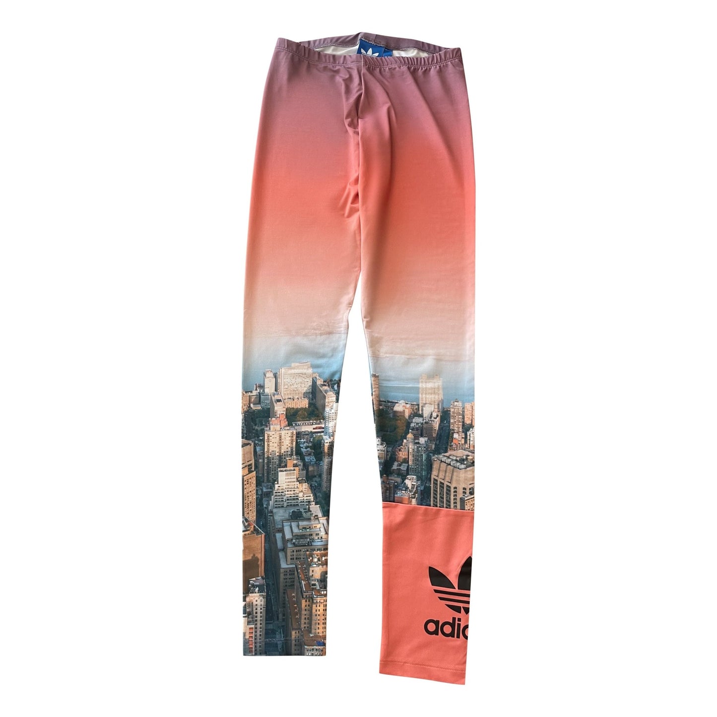 Adidas pink ombre cityscape leggings | size 10