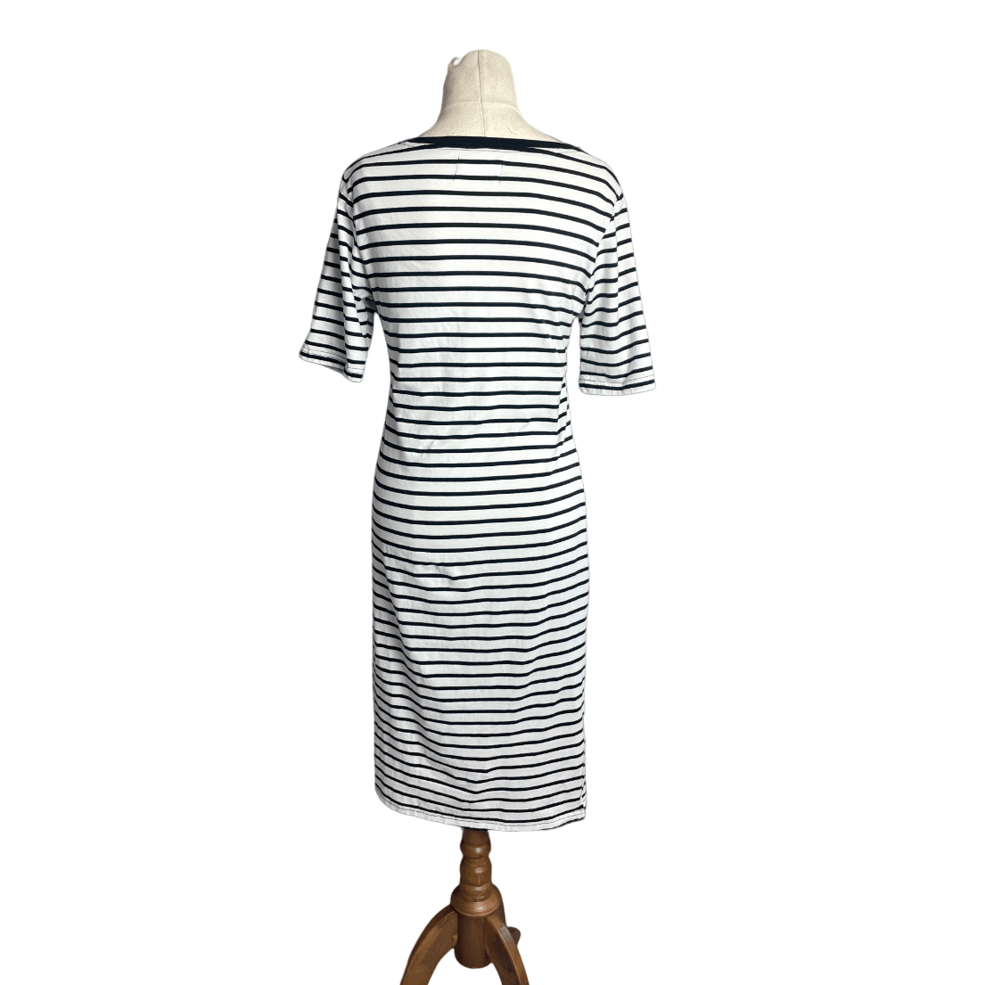 Bare Bones white and black stripe dress | size 8