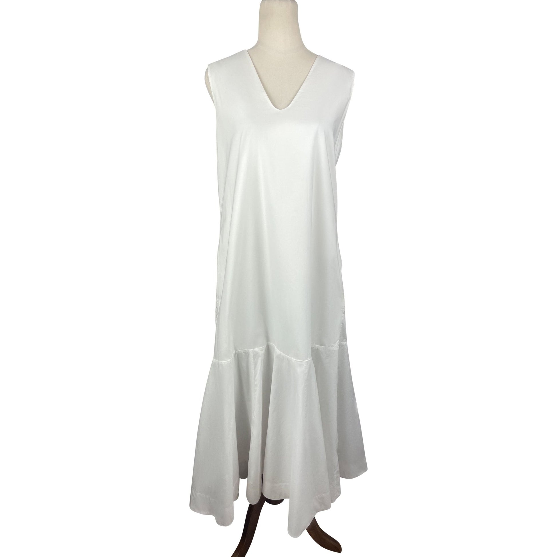 COS white A line dress | size 10