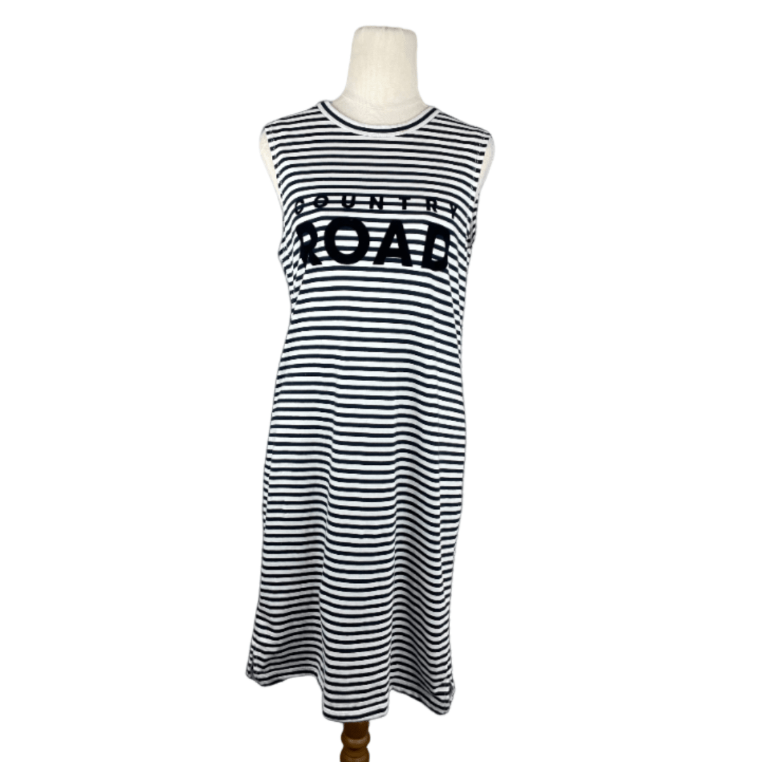 Country Road striped tank dress | size 6-8