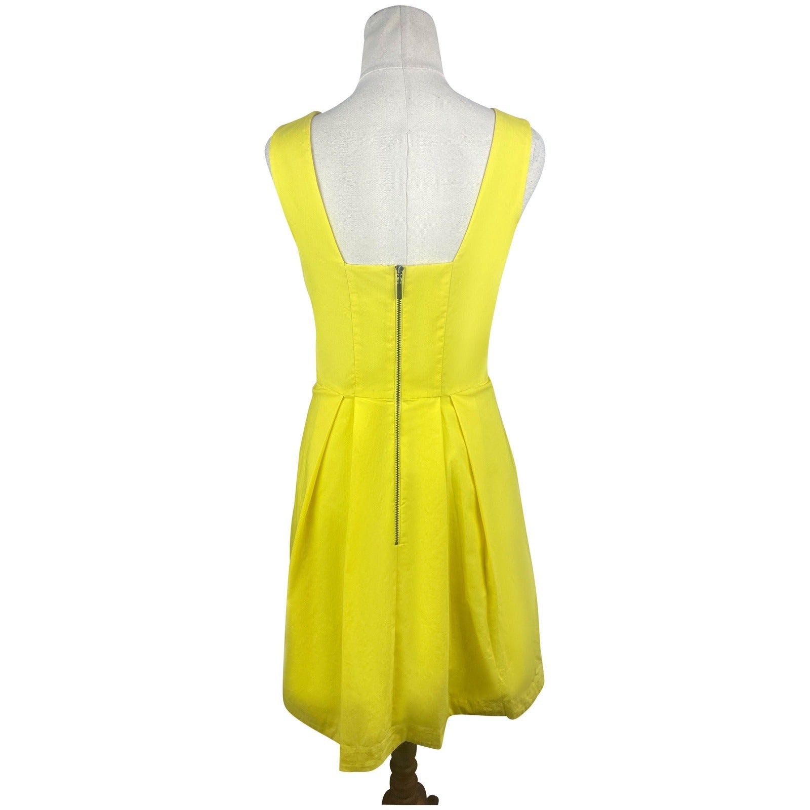 Cue In The City yellow A line dress w pockets | size 8