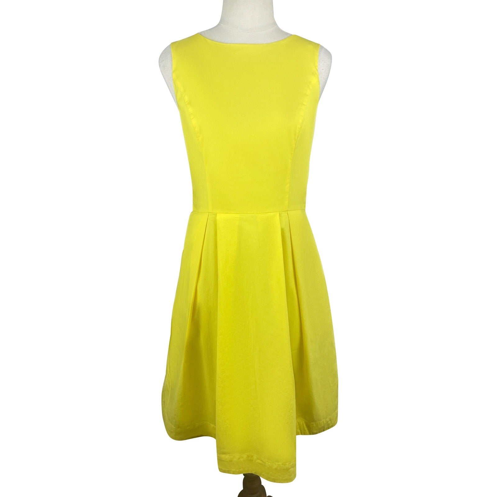 Cue In The City yellow A line dress w pockets | size 8