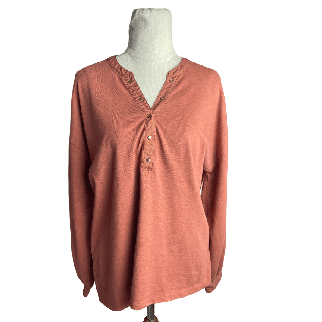 Decjuba burnt orange blouse | size 10-12