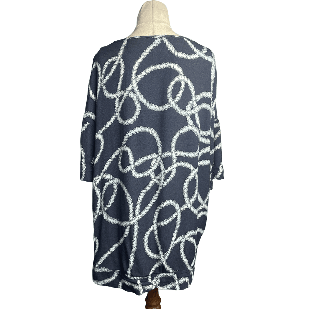 Decjuba grey rope print blouse | size 10-12