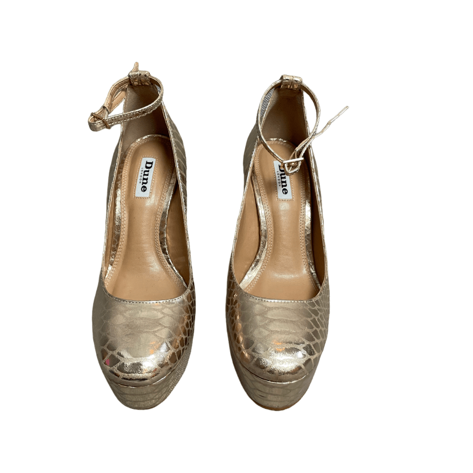 Dune gold metallic heels | size 8 or EU38