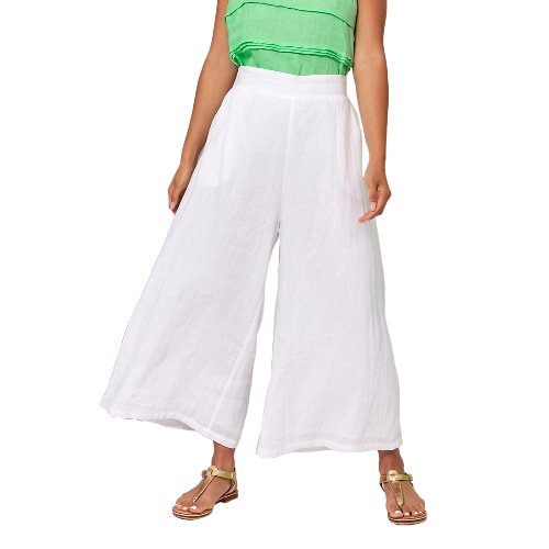 EB & IVE linen white high waist pants | size 8 RRP $150