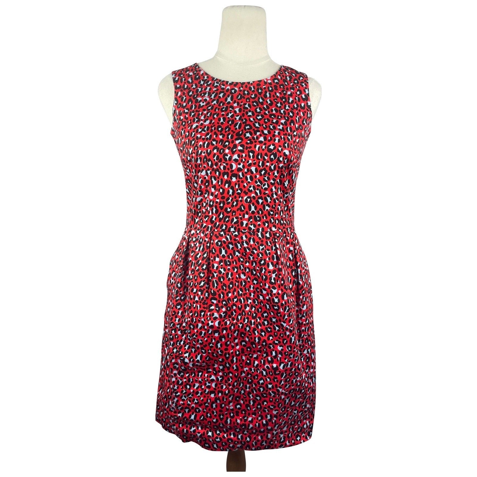 Espirit red cheetah print dress | size 8