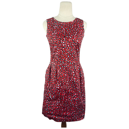 Espirit red cheetah print dress | size 8