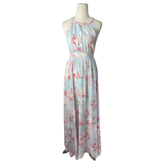 NEW - Forever New petite blue printed maxi dress | size 8 | RRP $159.99