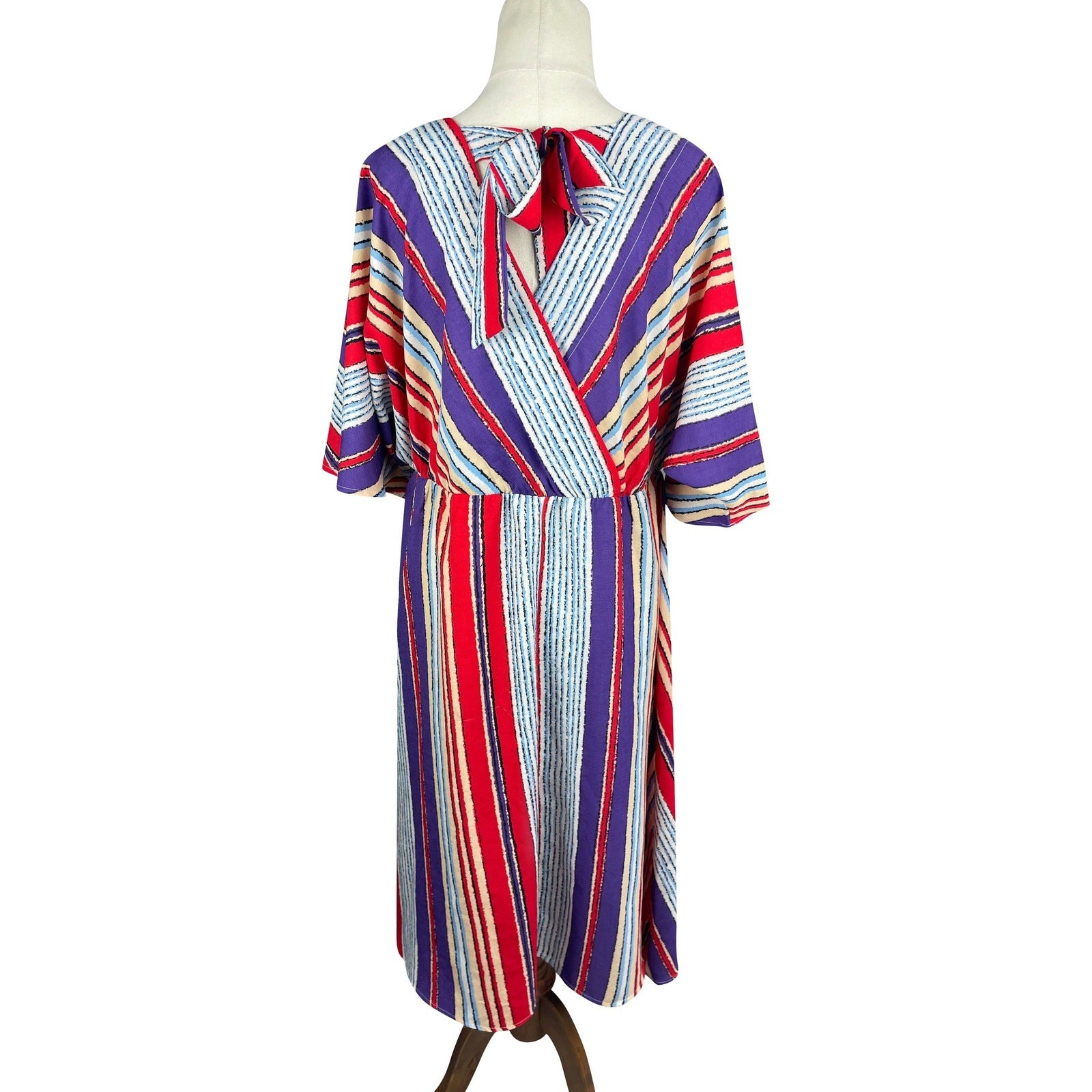 Friday Flamingo multi coloured V neck dress | size 10