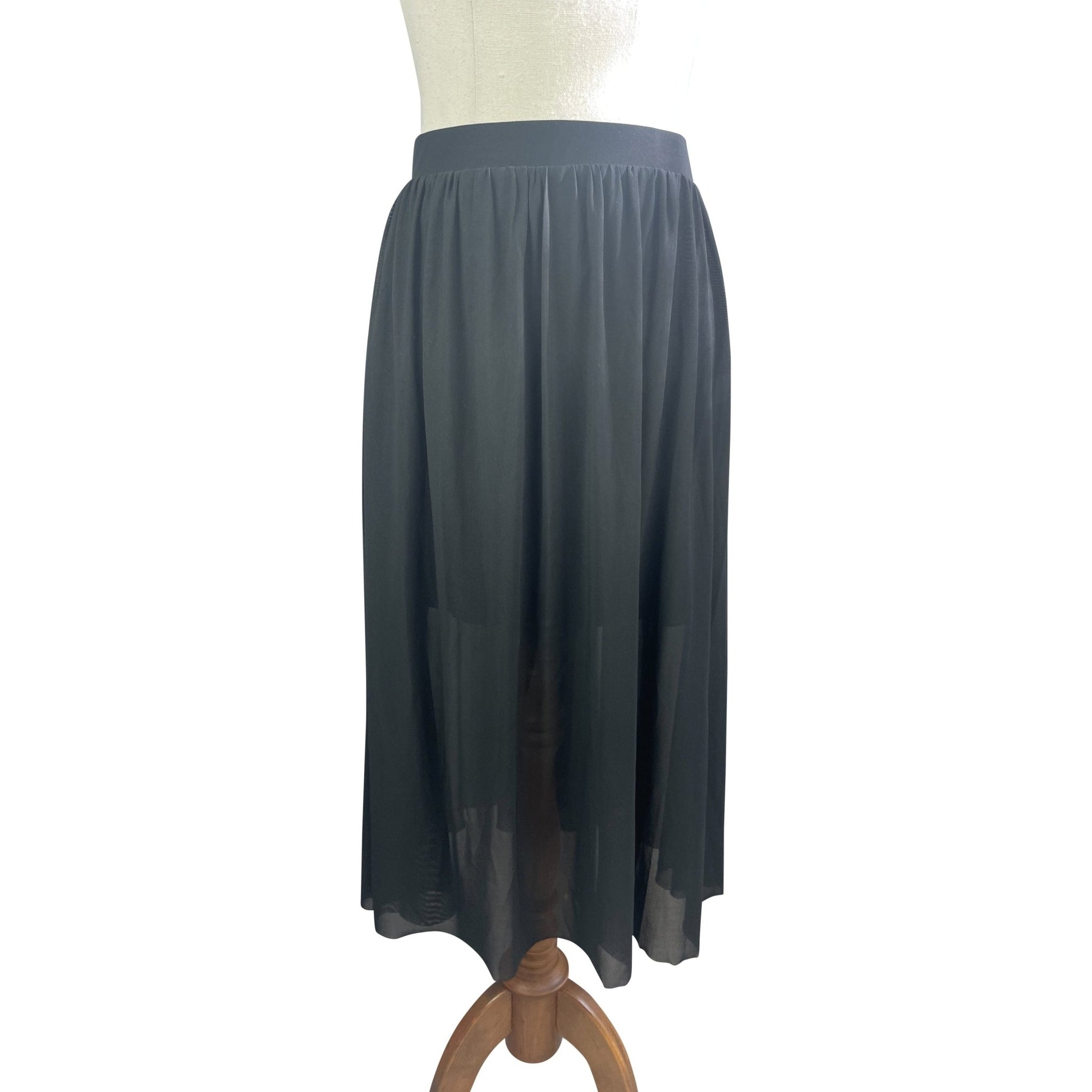 Glassons black pleated skirt | size 10