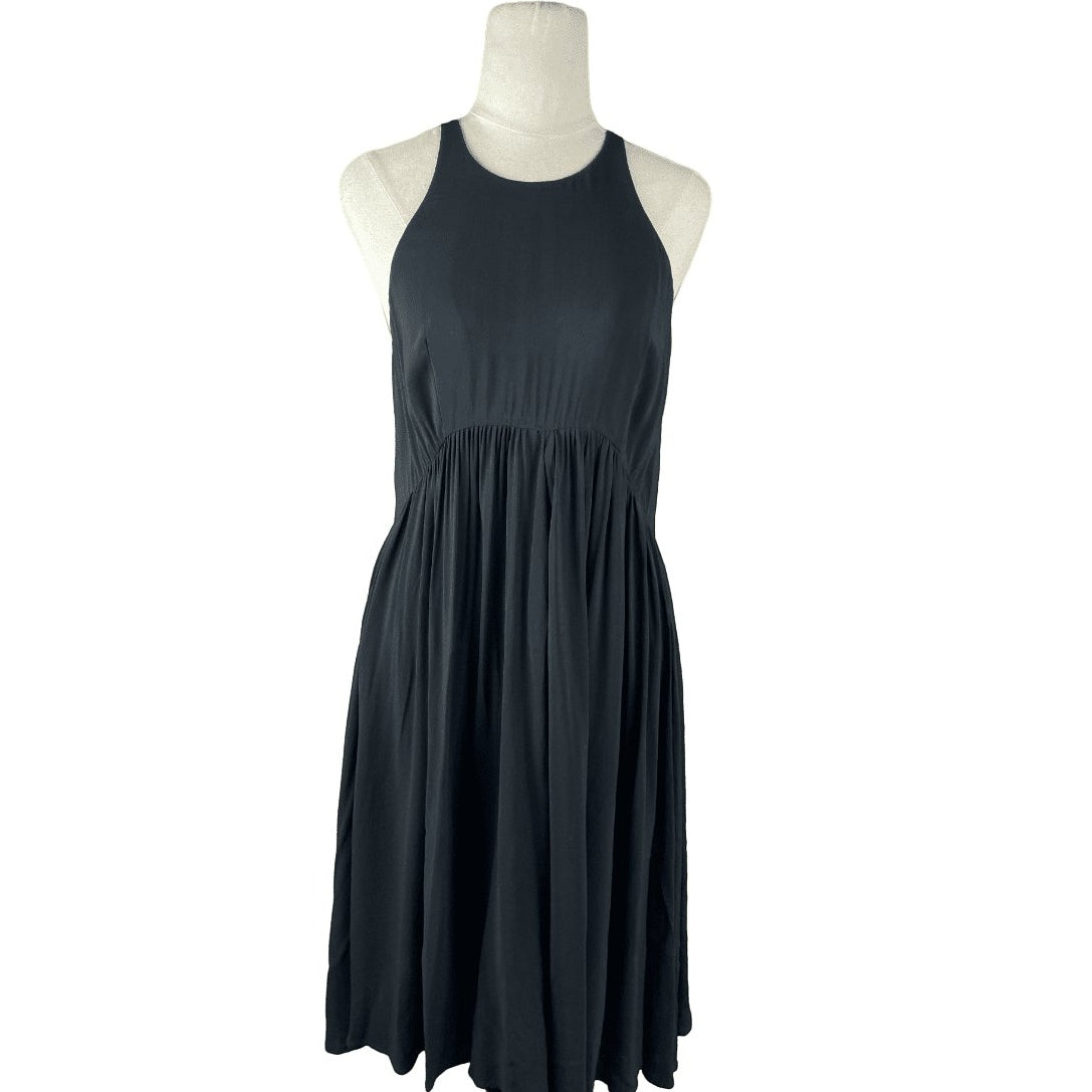 H&M black empire waist dress | size 12