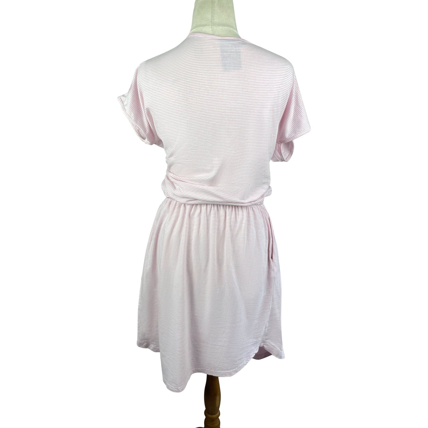 Home-Lee pink and white stripe dress w/ drawstring waist | size 10