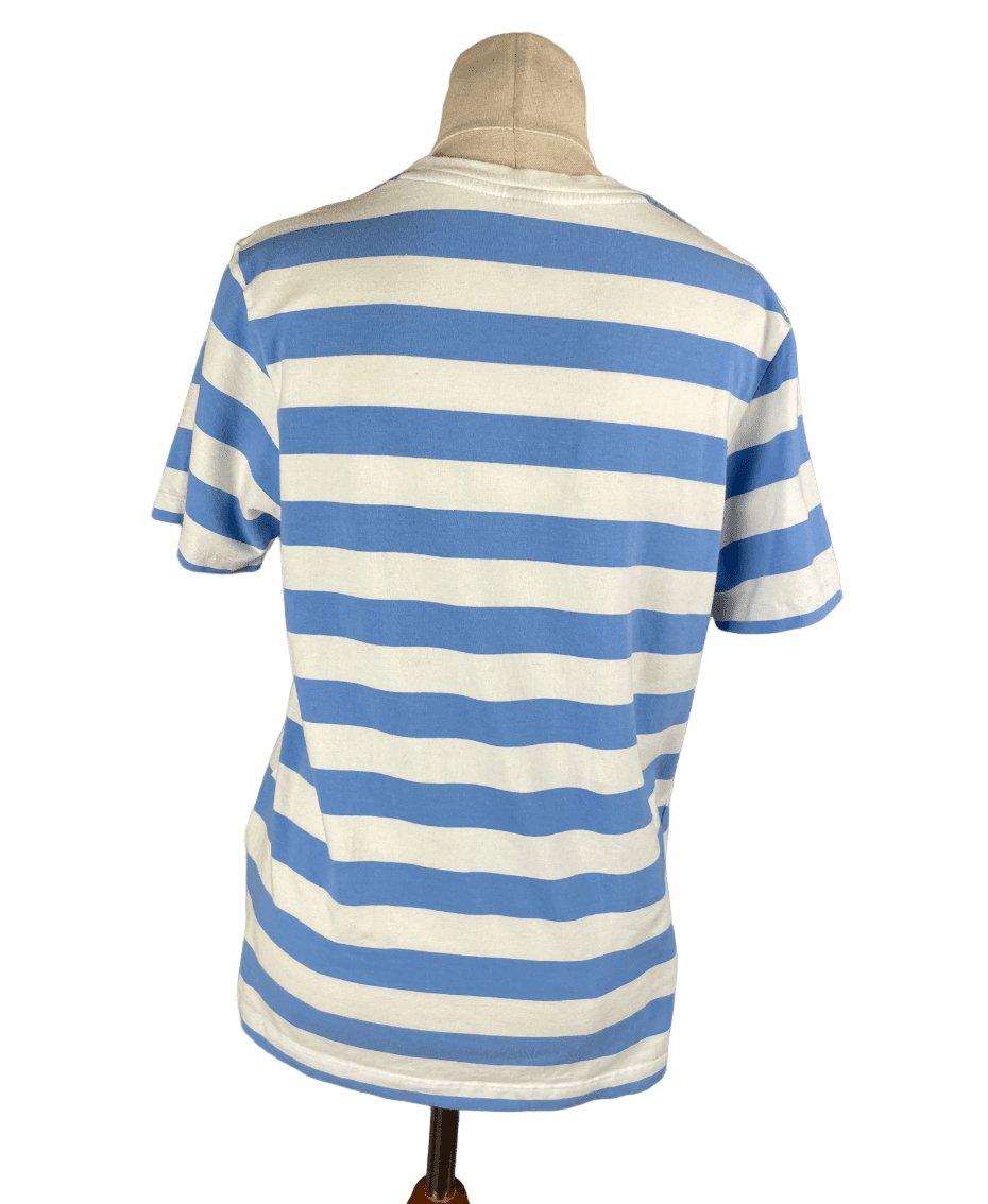 Huffer blue and white stripe t-shirt | size 8