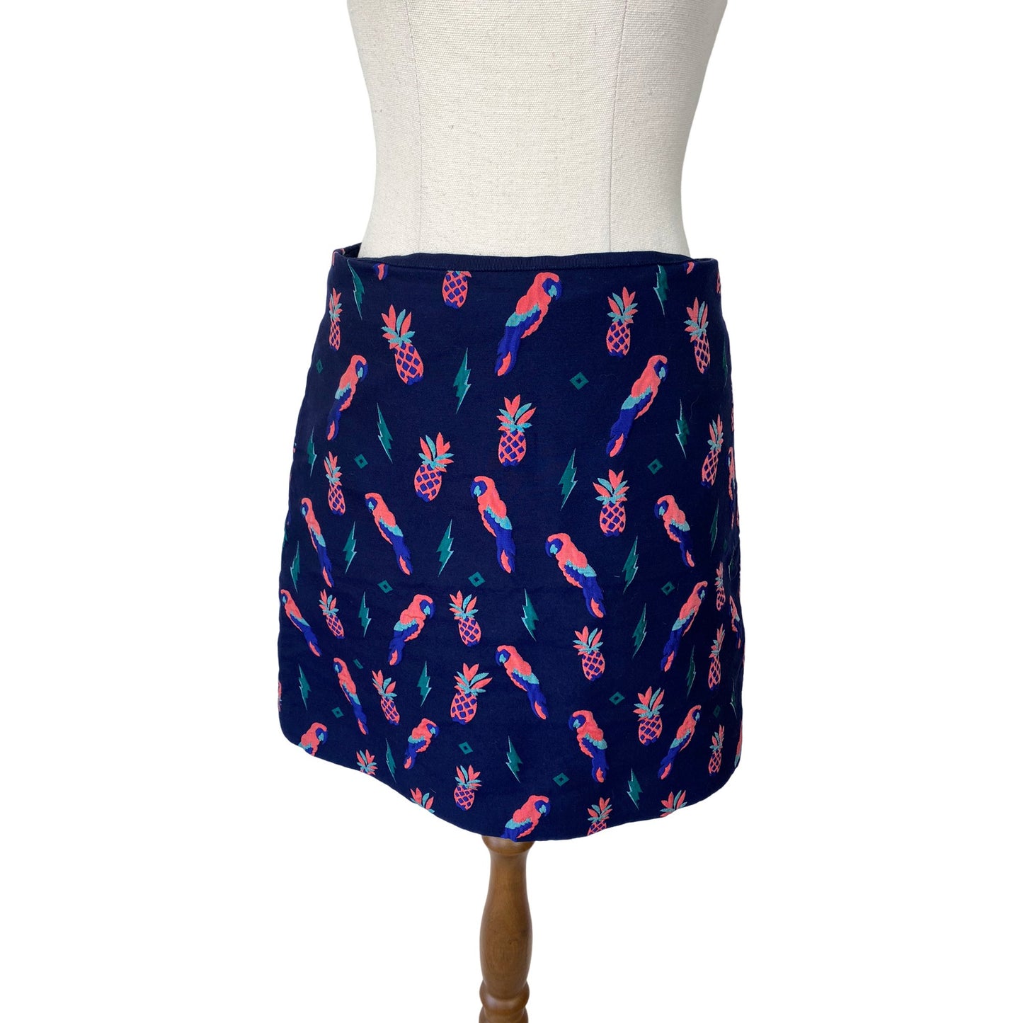 MARCS navy parrot mini skirt | size 8