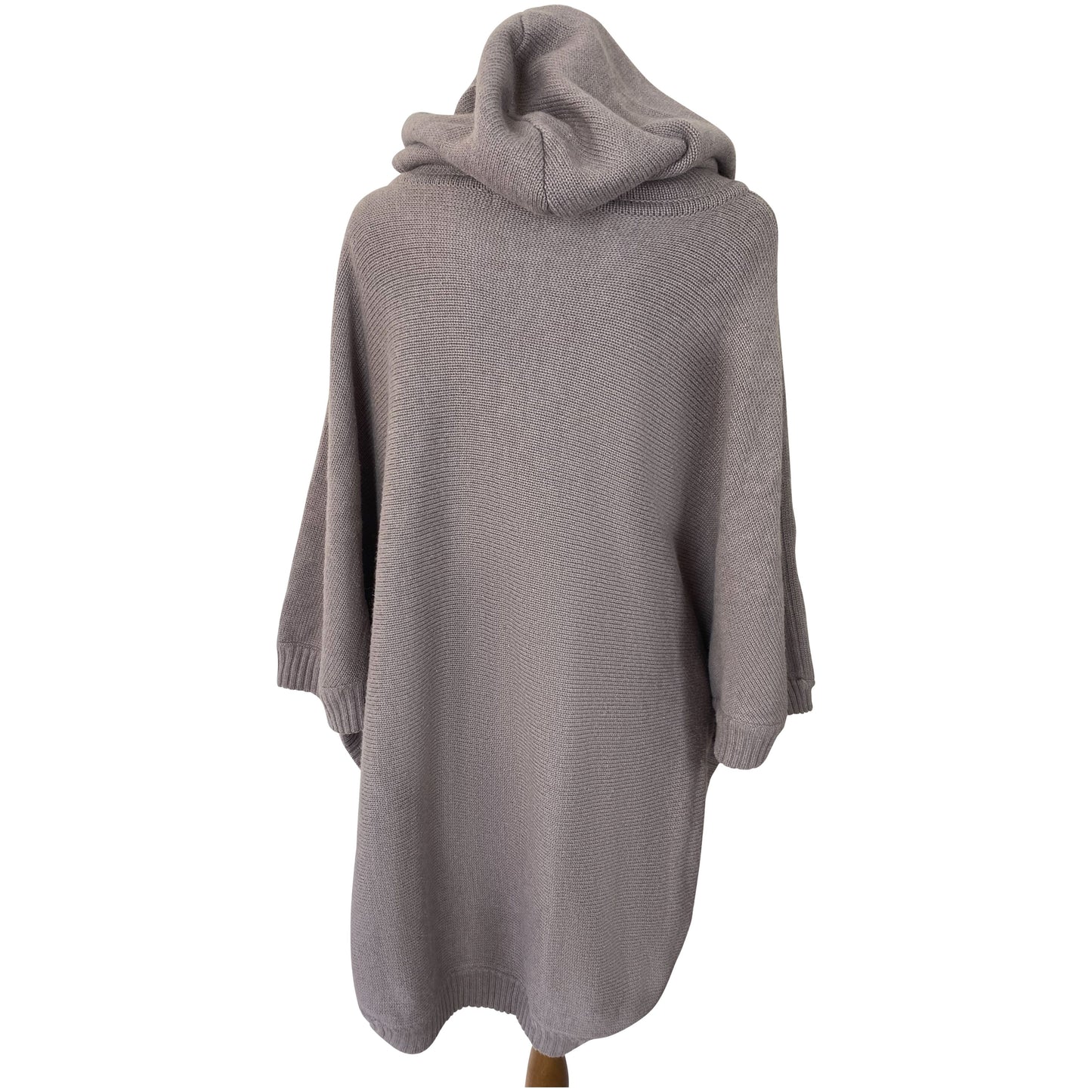 Seduce cashmere, wool + linen blend oversized zip cape | size 12-18 one size