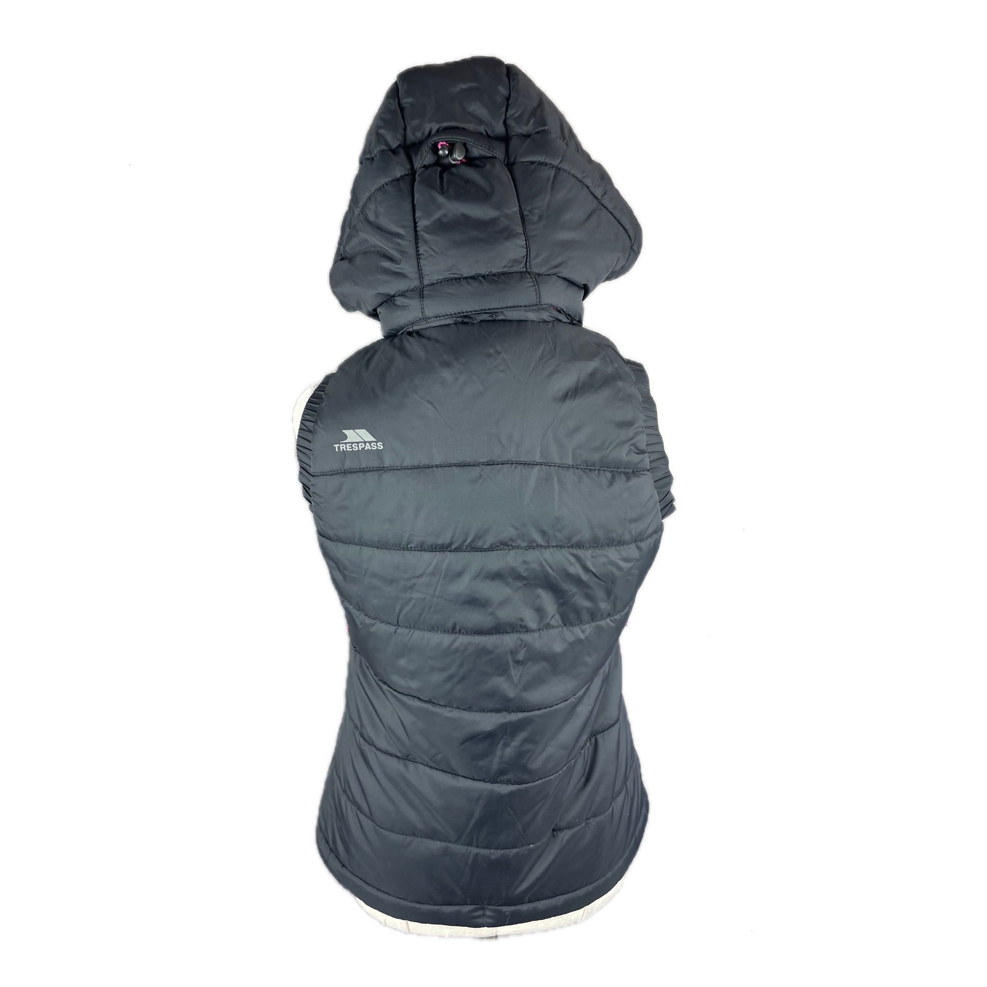 Trepass navy puffer jacket w detachable hood | size 6