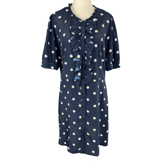 Karen Walker dark navy daisy dress midi dress | 14