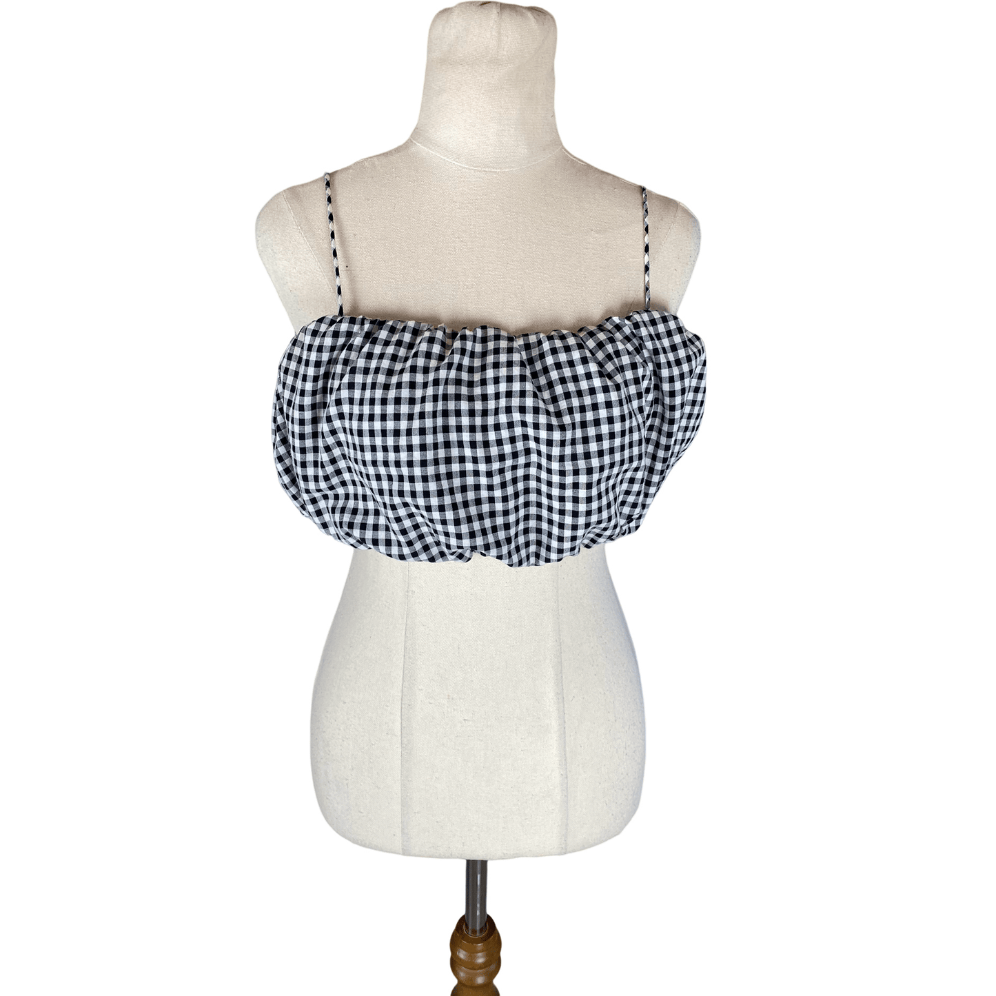 Ruby cotton gingham crop singlet | size 10