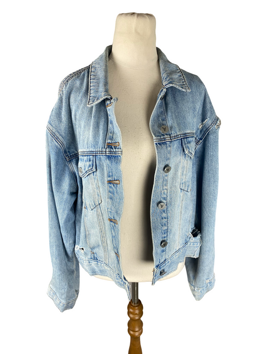 Abrand distressed denim jacket | size 14 or XL