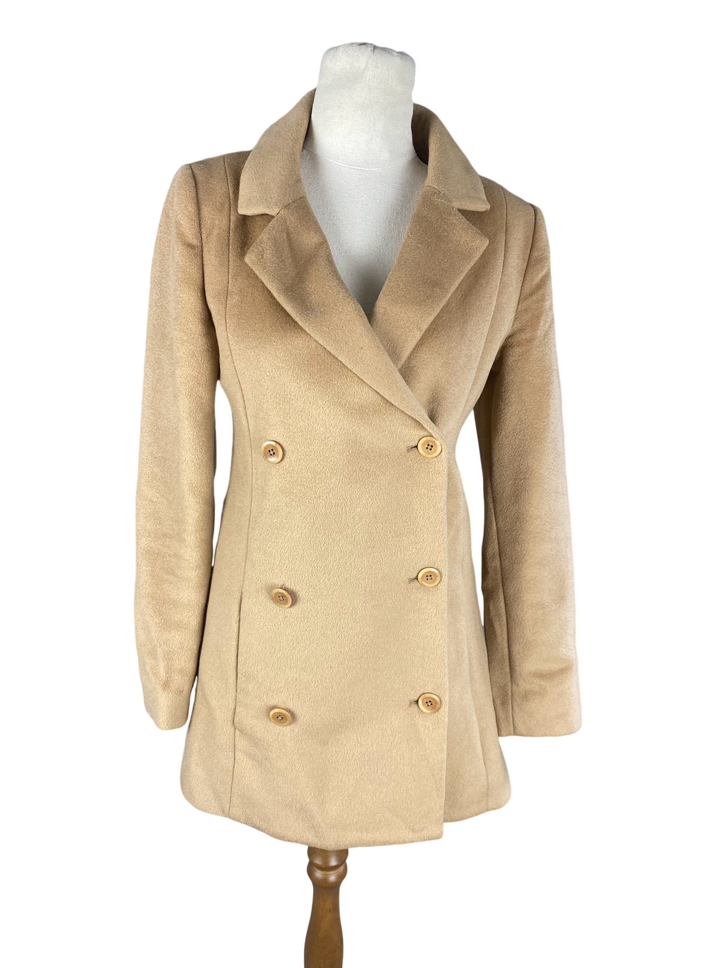 Liam 100% wool camel coat | size 8