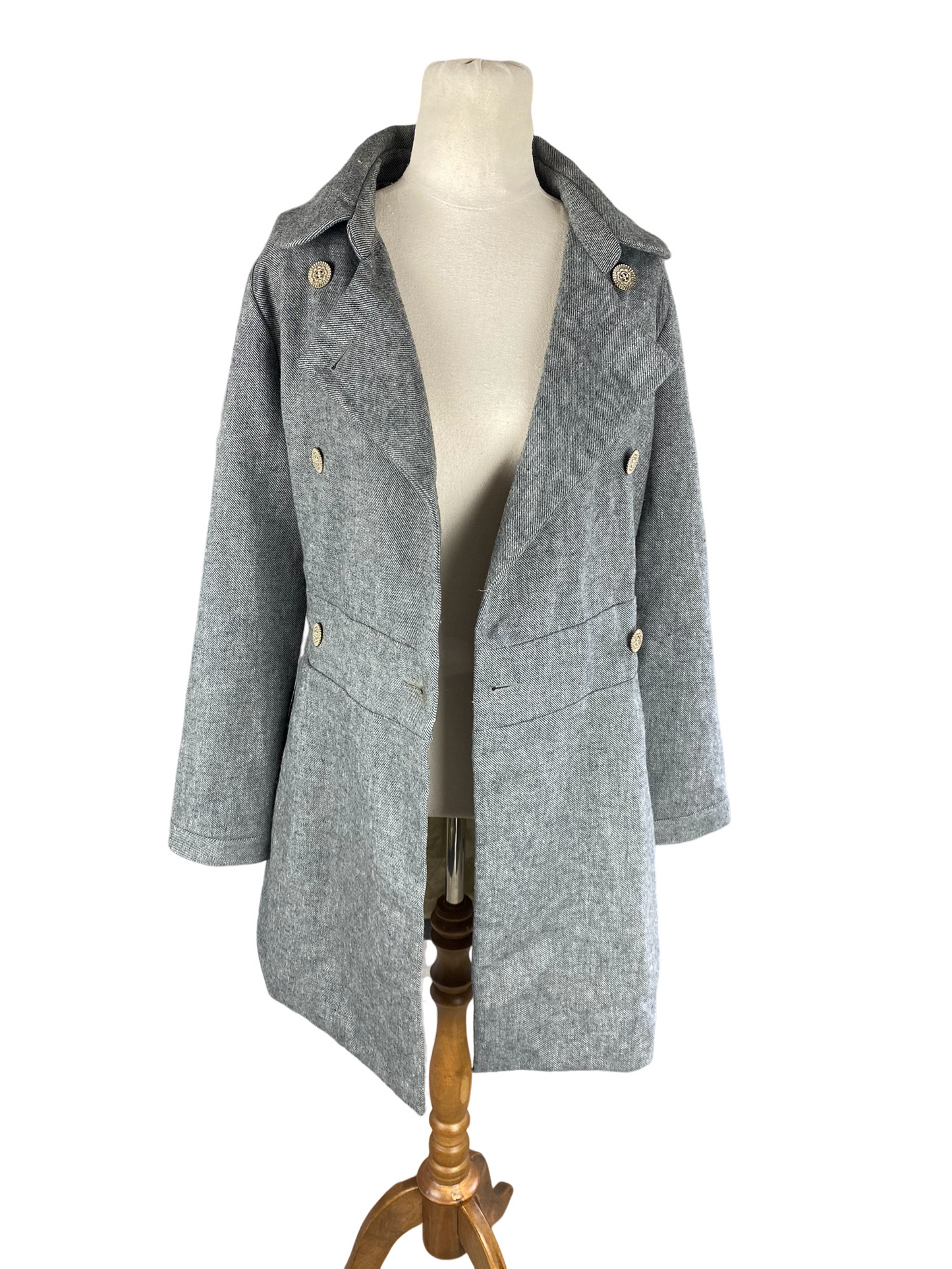 Ruby grey wool-blend coat | size 6