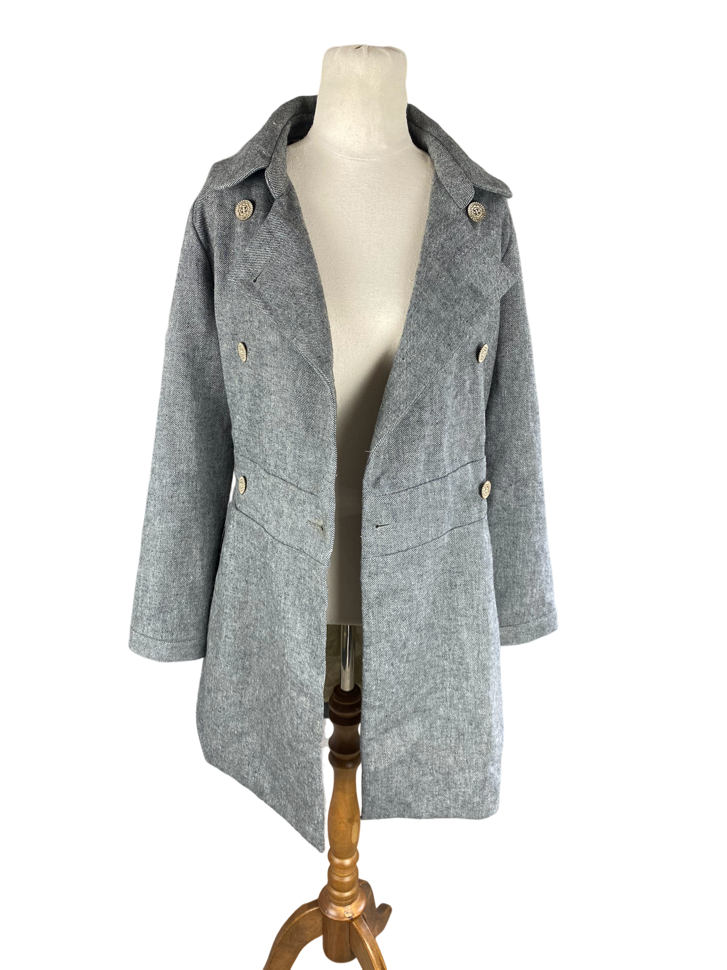 Ruby grey wool-blend coat | size 6