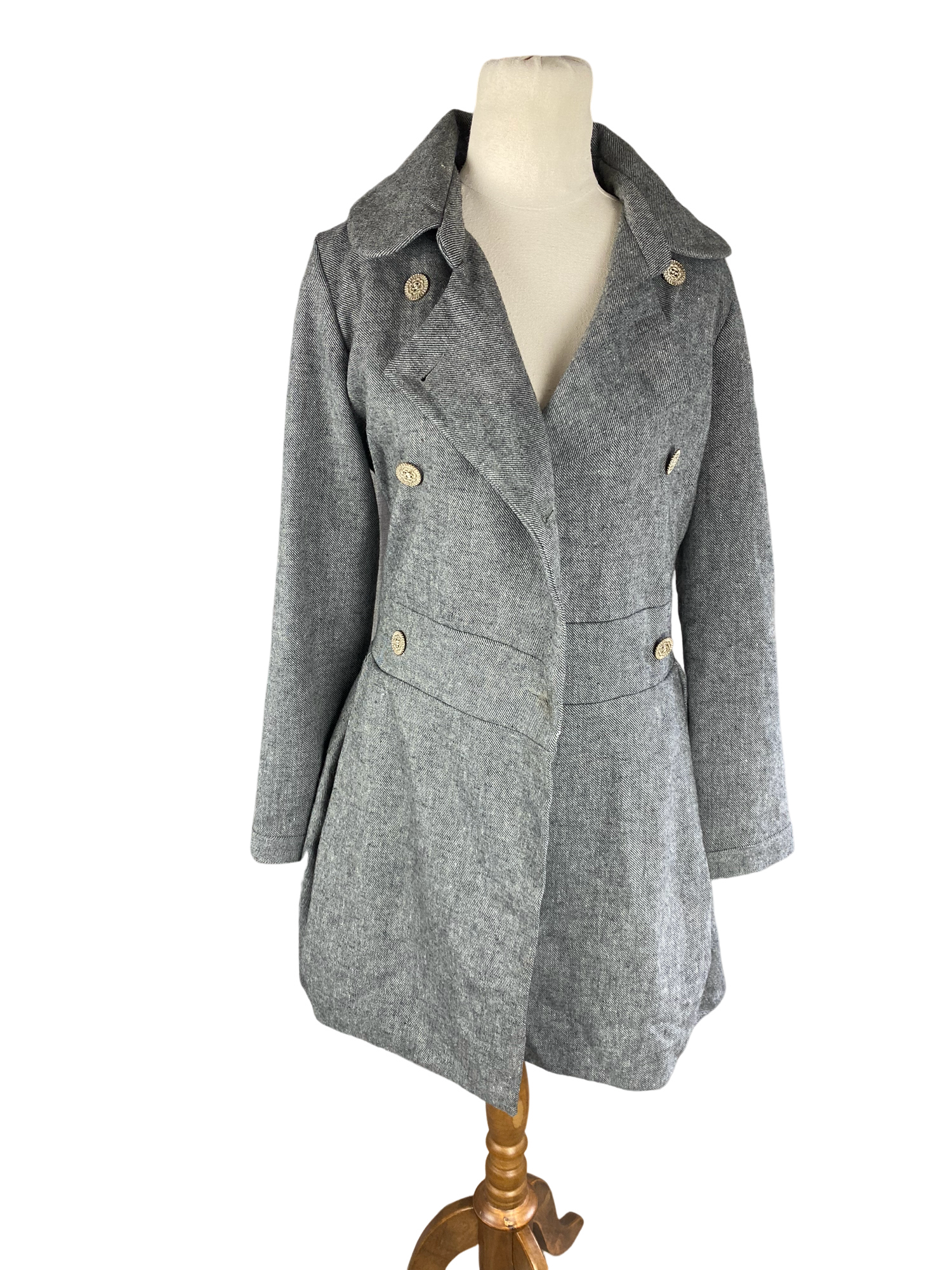 Ruby grey wool-blend coat | size 6