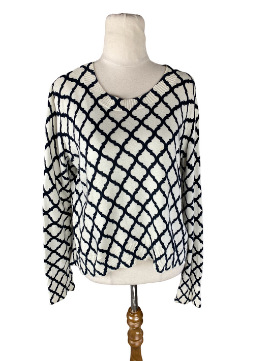 sass & bide cotton high low cotton top | size small