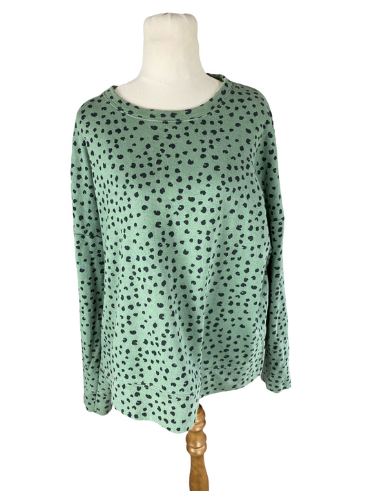 SEED green animal print jumper | size 14