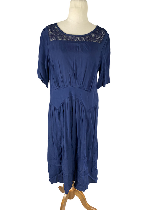 Monsoon navy dress | size 14