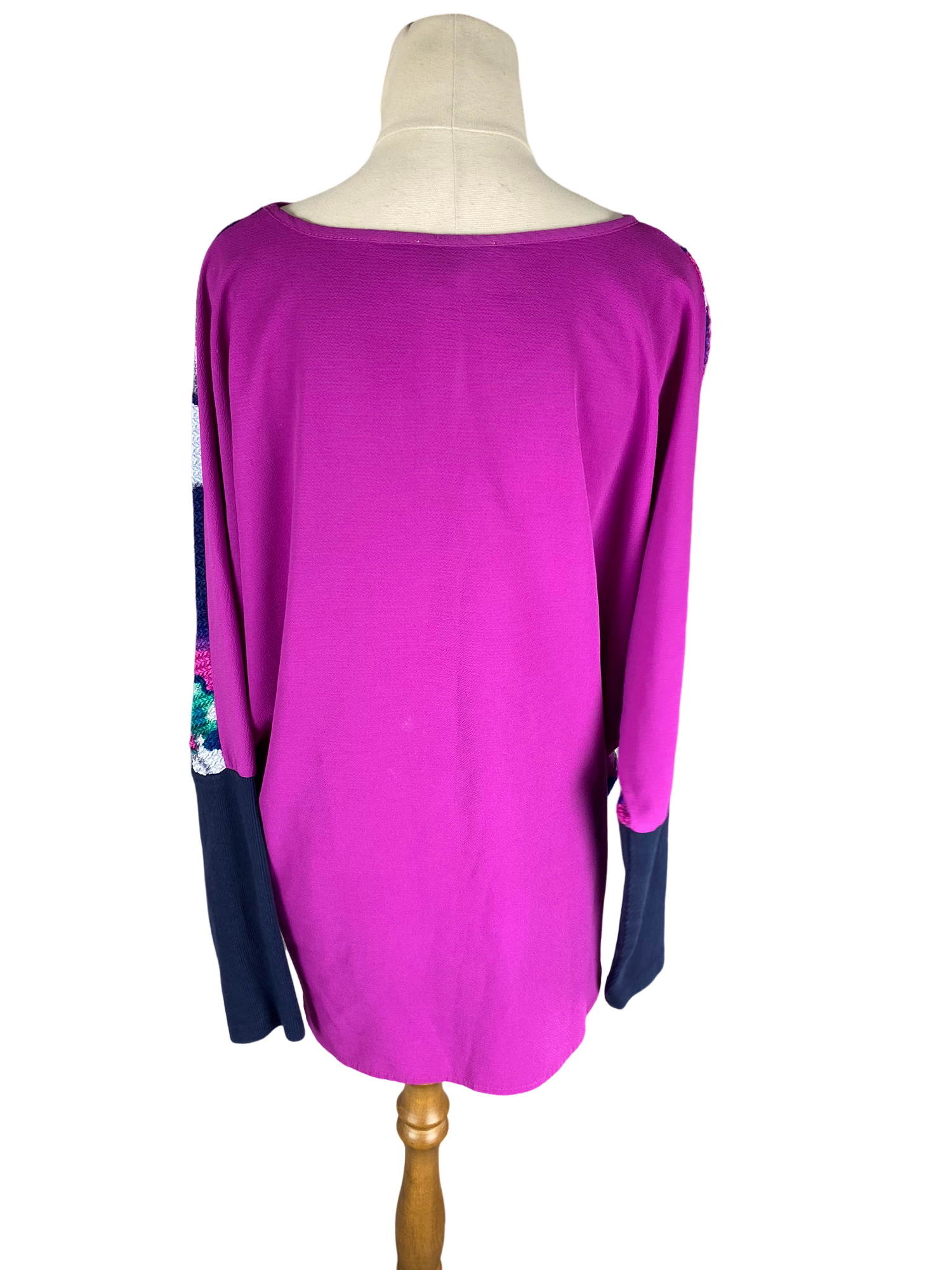 Charlo pink print long sleeve top | size 12