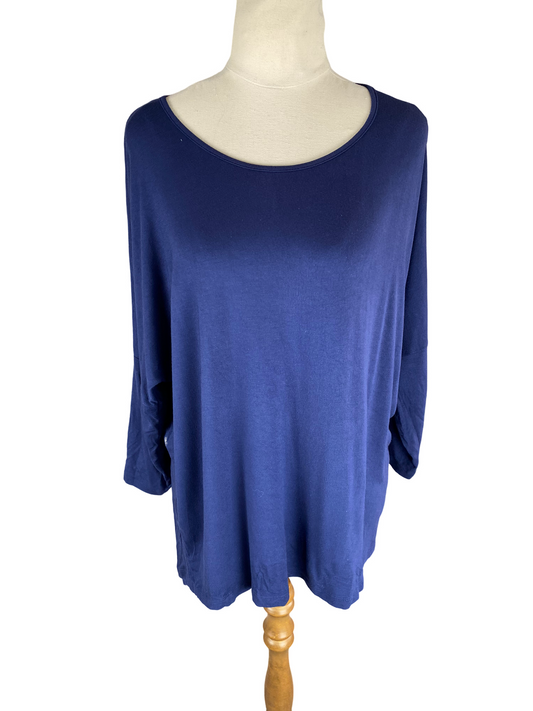 Betty Basics navy 3/4 sleeve top | size 12