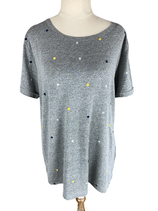 Max dotted grey tee | size 14