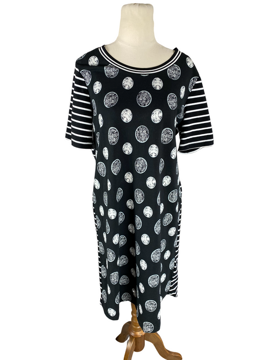 Chalk black/white pattern dress | size 10