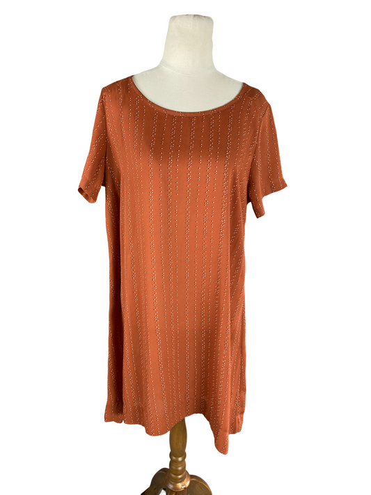 Glassons orange short sleeve dress | size 12