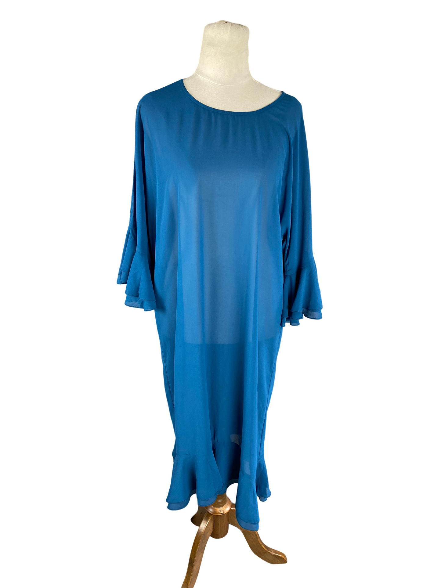 Gloss by shine on sheer blue dress | size 12