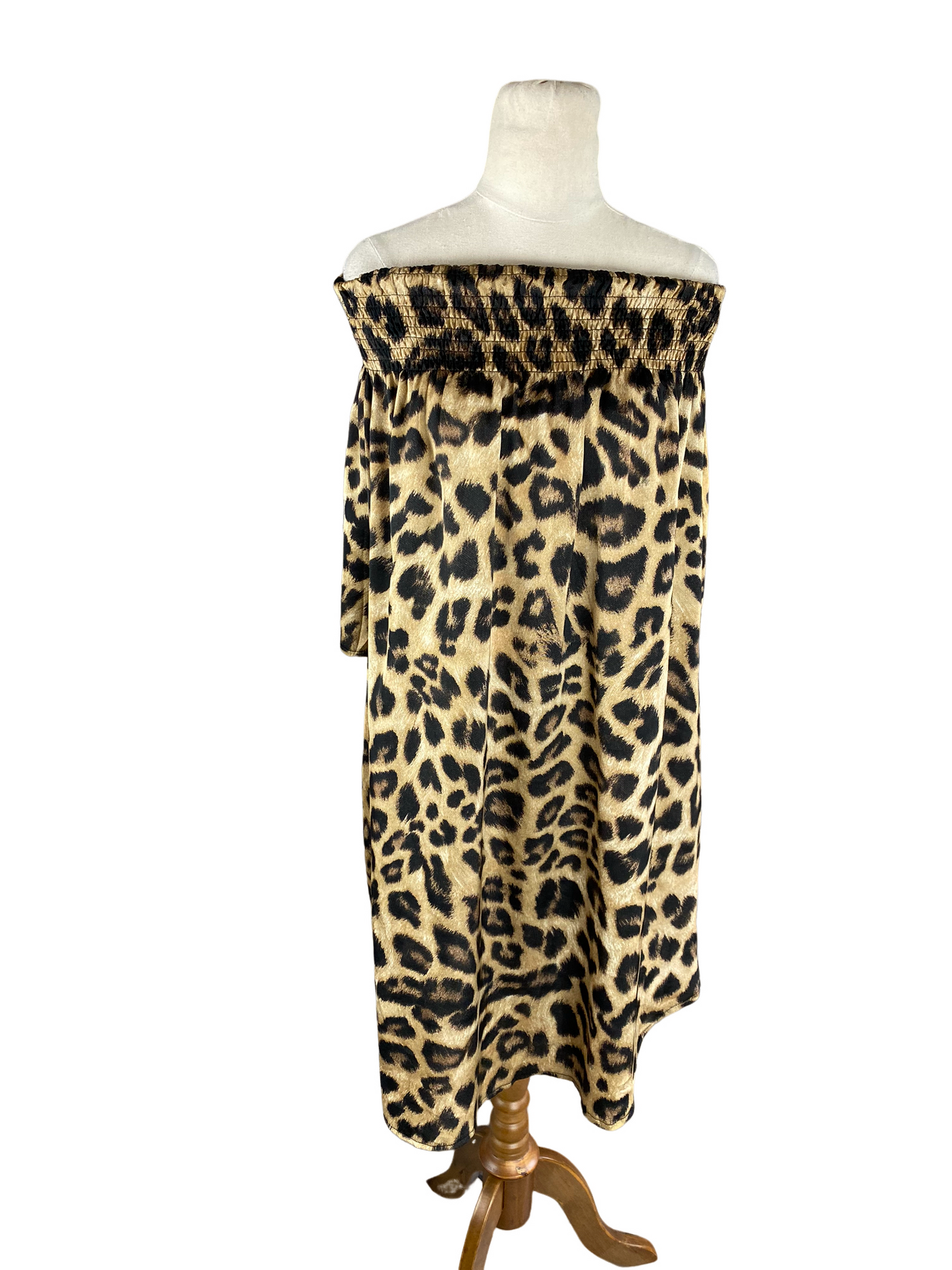 Federation off-the-shoulder animal print dress | size 14