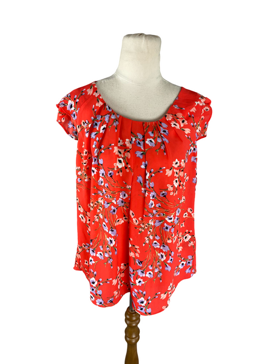 Oliver Black red floral top | size 12